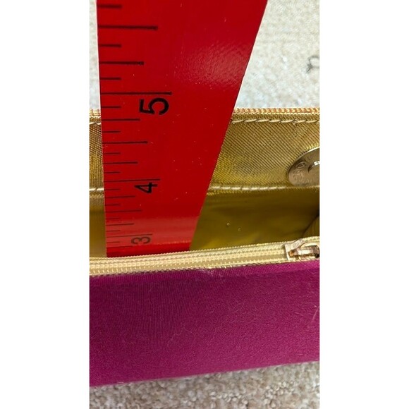 Paithani Rane Clutch Bag Pure Silk Fabric Snap Closure Intricate Detail No Chain - Picture 10 of 10